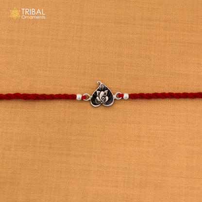 925 sterling silver Divine Lord Pan Ganesha pendant Rakhi bracelet rK422