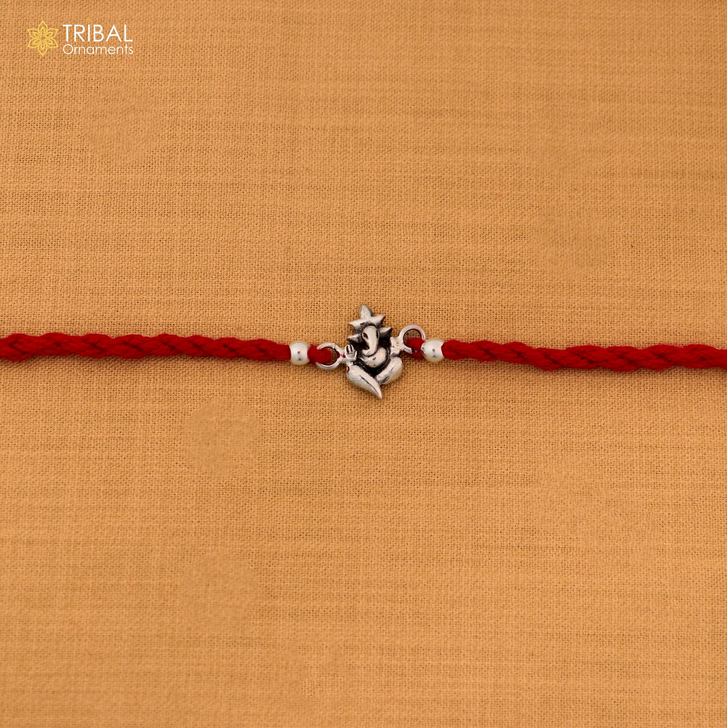 925 sterling silver Divine Lord Ganesha pendant Rakhi bracelet rK425