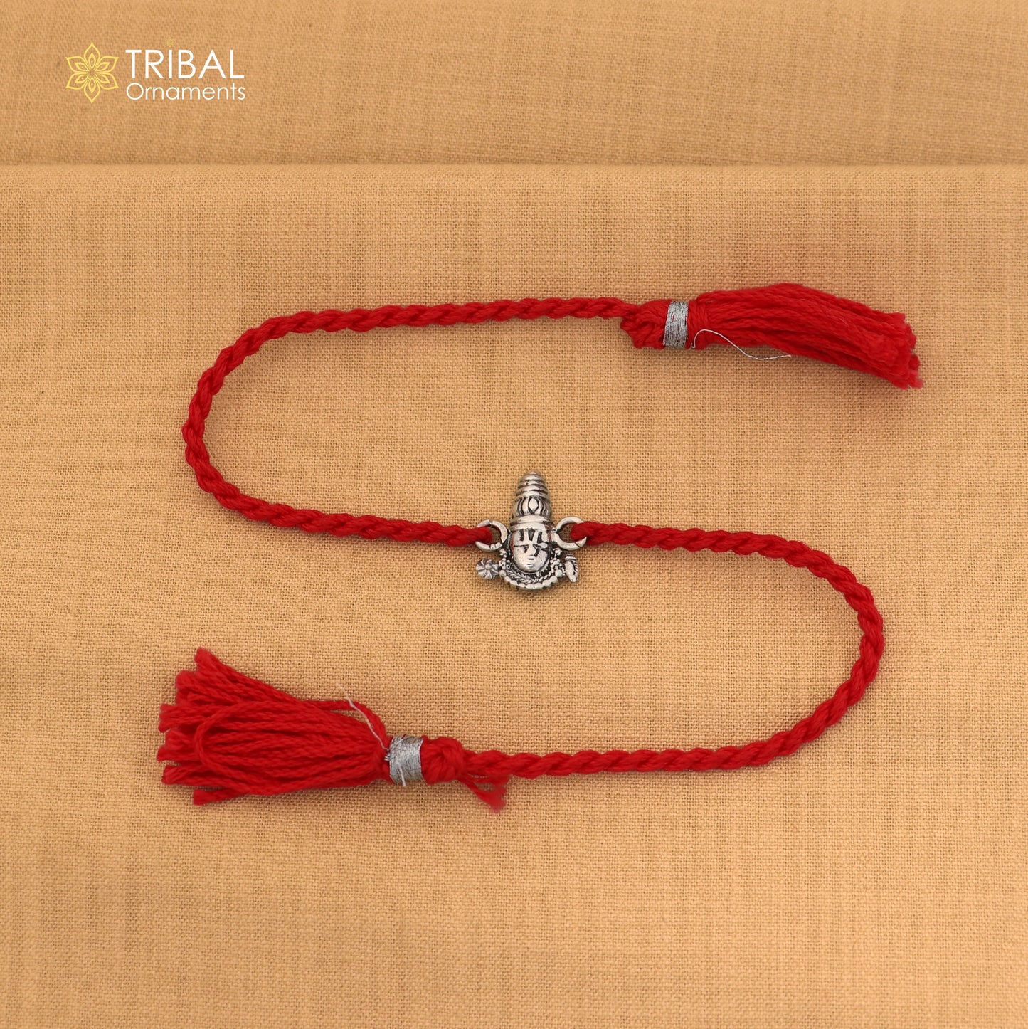 925 Sterling silver Lord Tirupati bala ji / Venkateswara design thread rakhi bracelet rk356
