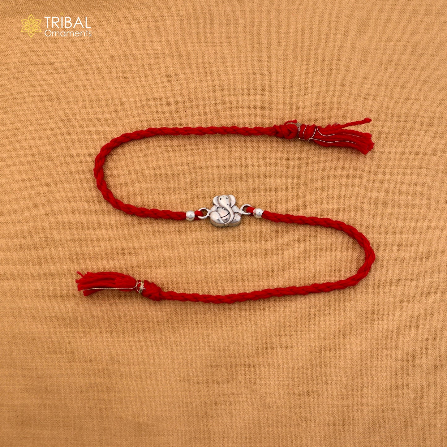 925 sterling silver Divine Lord Ganesha pendant Rakhi bracelet rK423