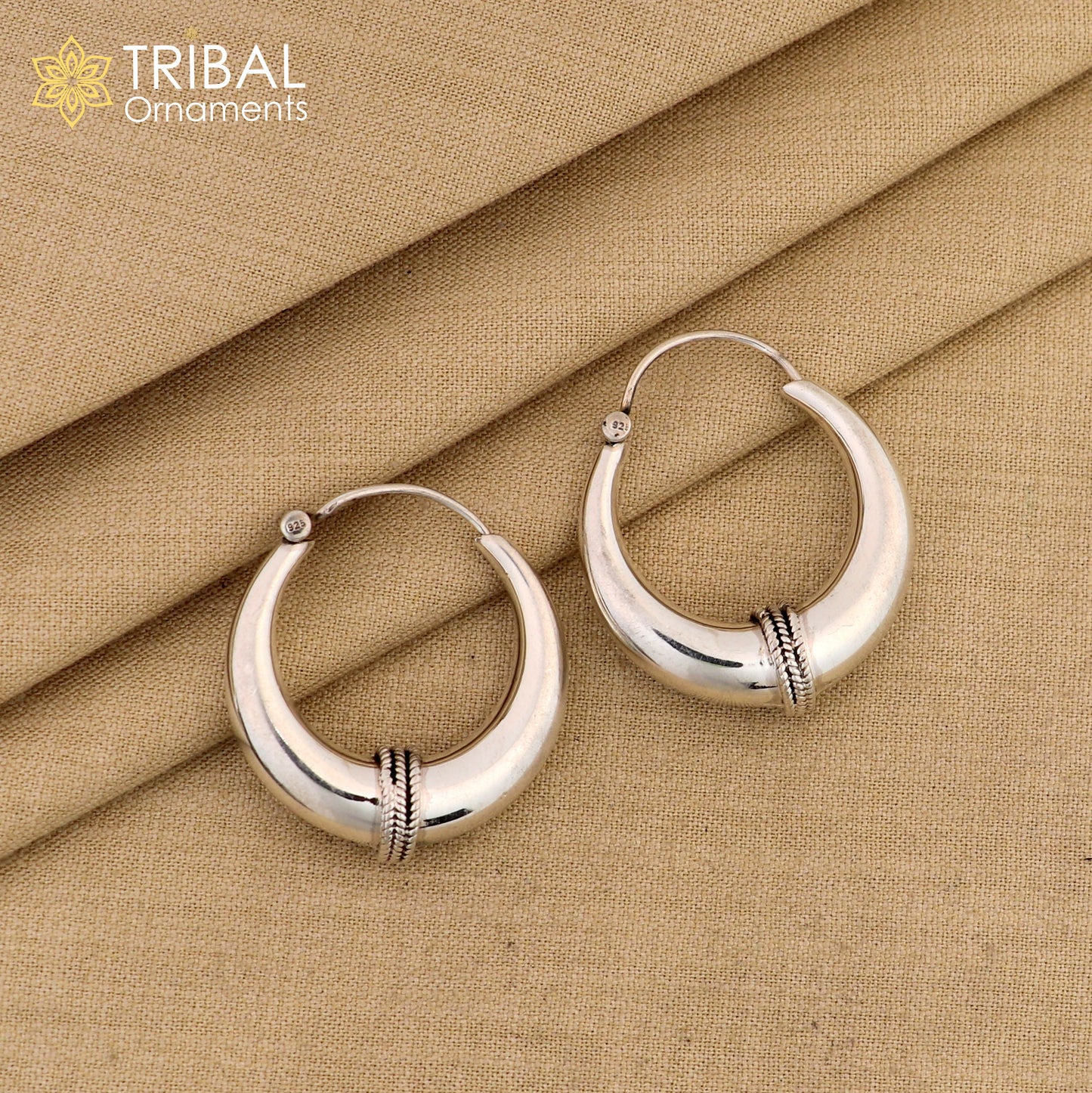 925 sterling silver handmade vintage ethnic style hoops earrings kundal,ethnic pretty bali tribal belly dance jewelry from india s1068