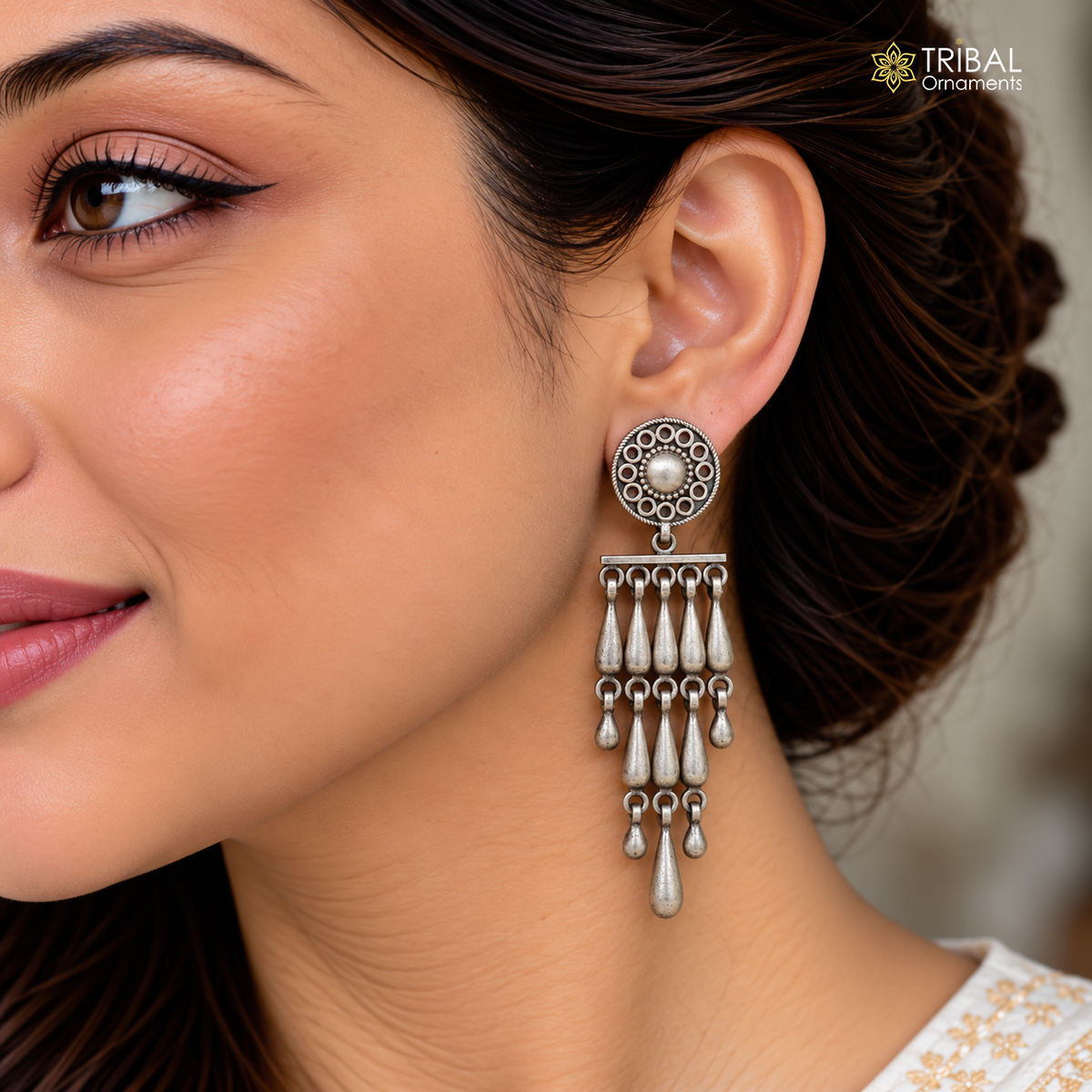 925 Sterling silver customized Floral stud stylish earring, fabulous drop dangle jewelry s1243