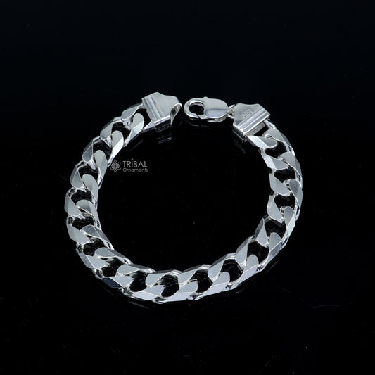 10 mm/12mm  8.5inches 925 sterling silver heavy chain bracelet, excellent men's gifting  jewelry sbr745