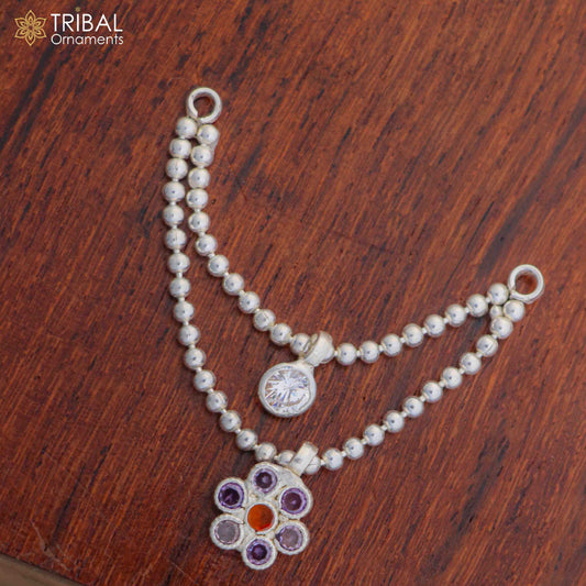 925 sterling silver 2 line beaded chain necklace for Lord Krishna Laddu Gopala jewelry set835