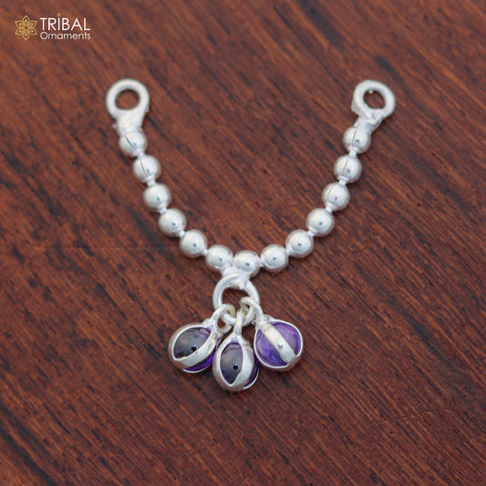 925 sterling silver beaded chain necklace for Lord Krishna Laddu Gopala jewelry set838