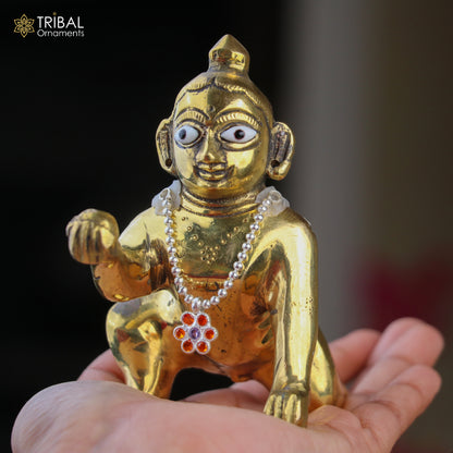 925 sterling silver beaded chain necklace for Lord Krishna Laddu Gopala jewelry set840