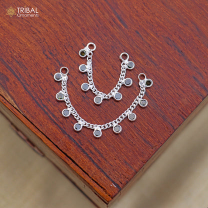 925 sterling silver Lord Krishna necklace and waist belt jewelry set with detailed Gopala designs and intricate craftsmanship.
