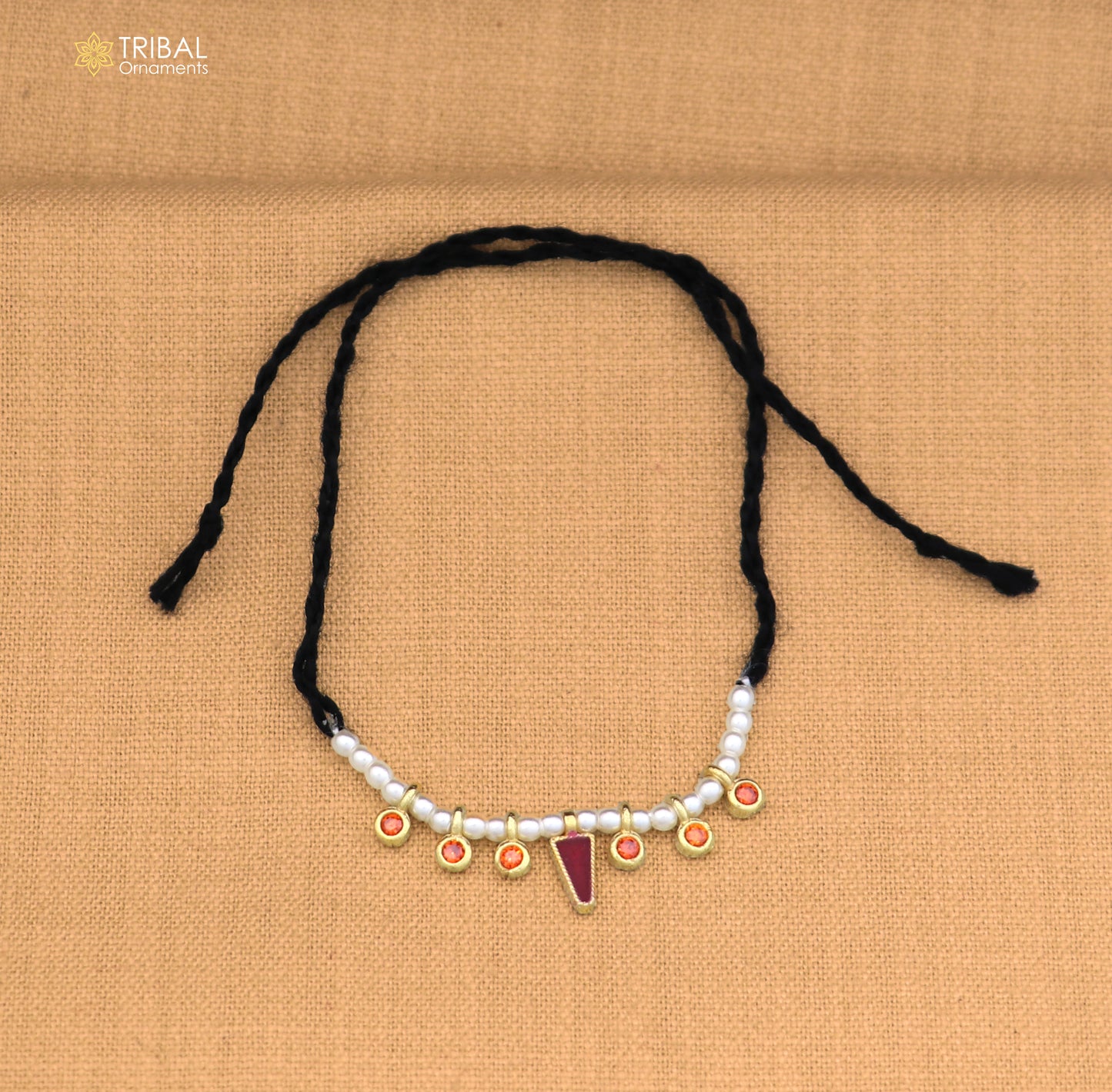 925 sterling silver pearl style green stone necklace for idols or god statues gold polished jewelry set860
