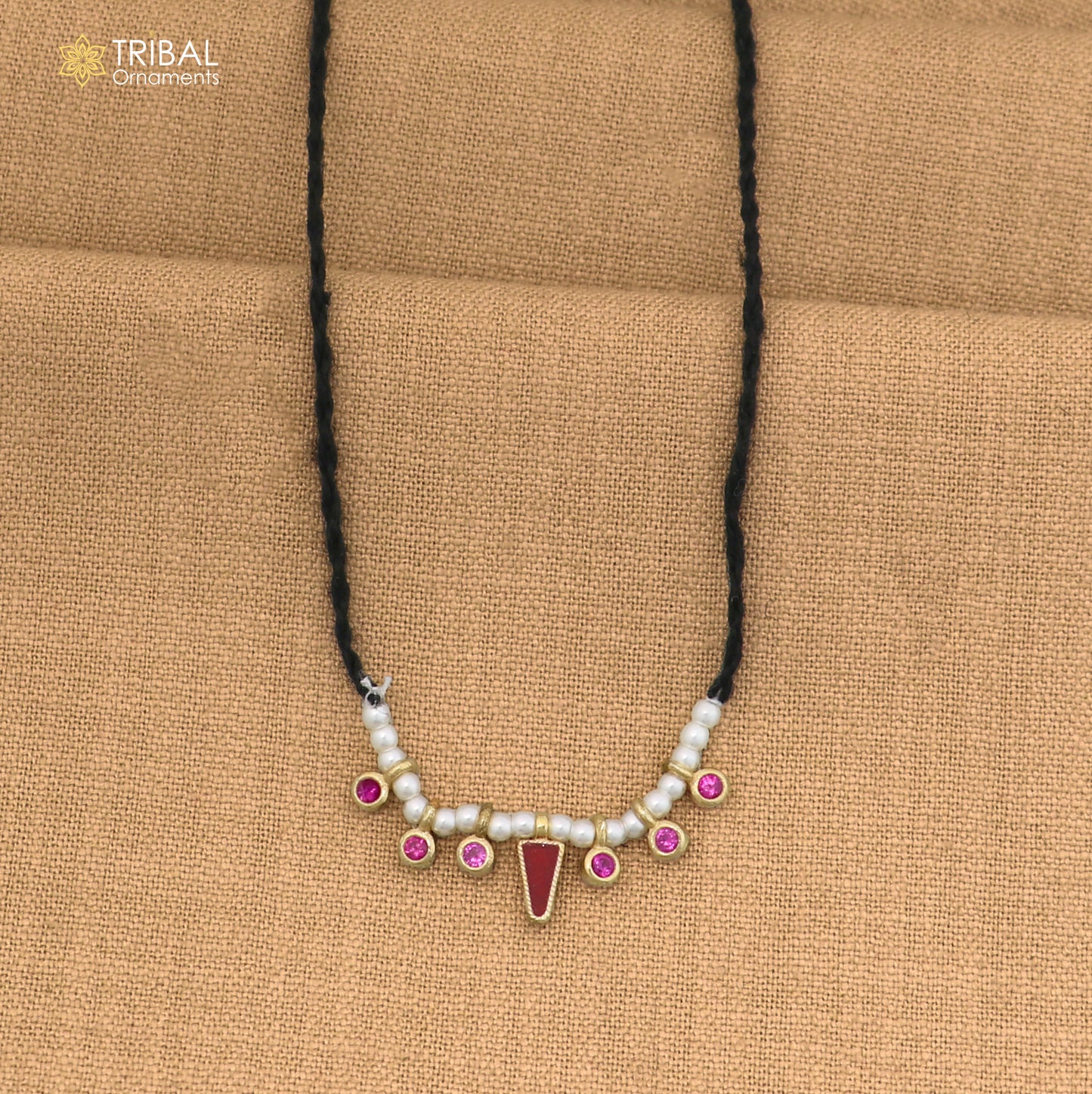925 sterling silver pearl style pink stone necklace for idols or god statues gold polished jewelry set861
