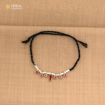 925 sterling silver pearl style pink stone necklace for idols or god statues gold polished jewelry set861