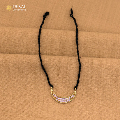 925 sterling silver pearl style baby pink stone necklace for idols or god statues gold polished jewelry set871