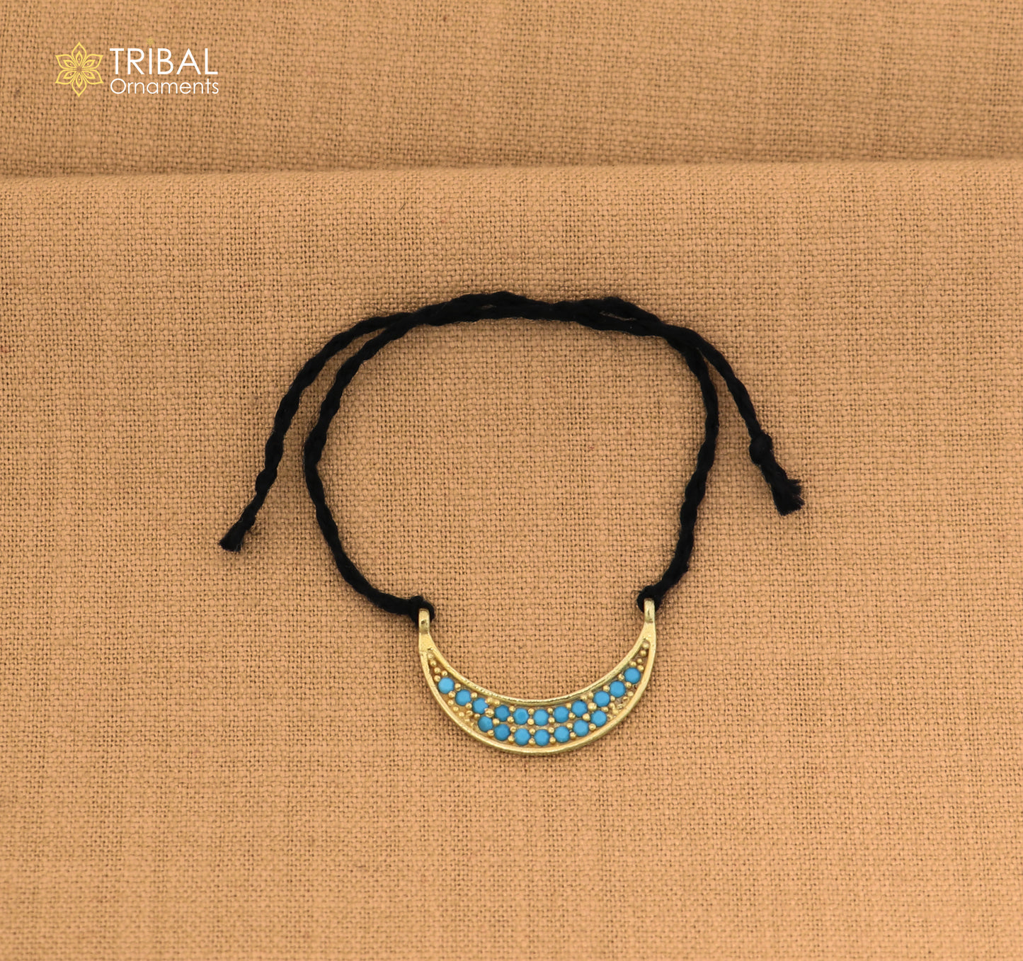 925 sterling silver pearl style blue stone necklace for idols or god statues gold polished jewelry set872