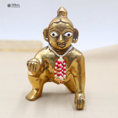 925 sterling silver pearl style pink stone necklace for idols or god statues gold polished jewelry set875