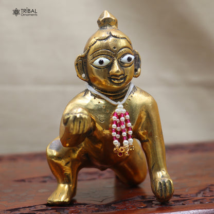 925 sterling silver pearl style pink stone necklace for idols or god statues gold polished jewelry set875
