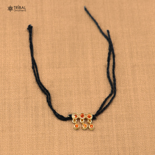 925 sterling silver orange stone necklace for idols or god statues gold polished jewelry set879