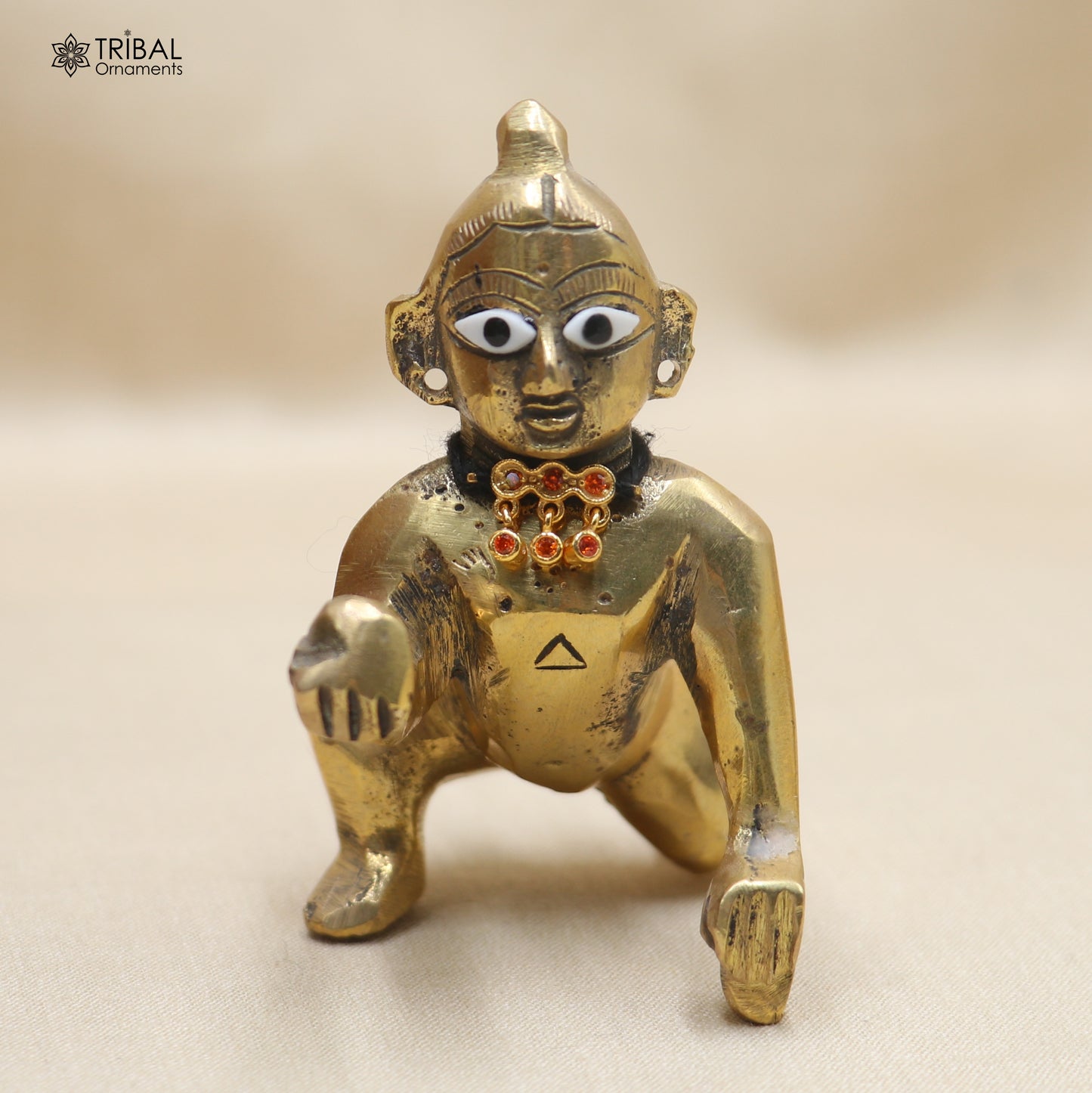 925 sterling silver orange stone necklace for idols or god statues gold polished jewelry set879
