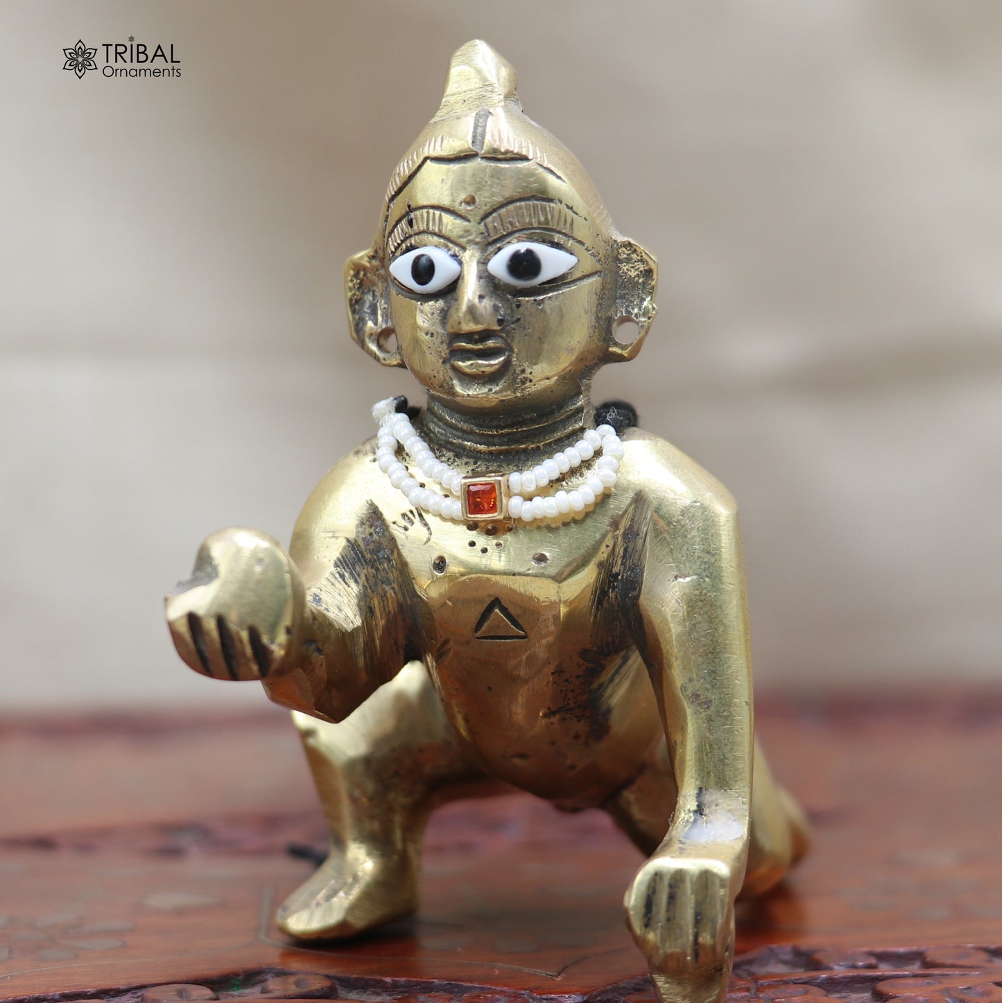 925 sterling silver pearl and red stone necklace for idols or god statues gold polished jewelry set880