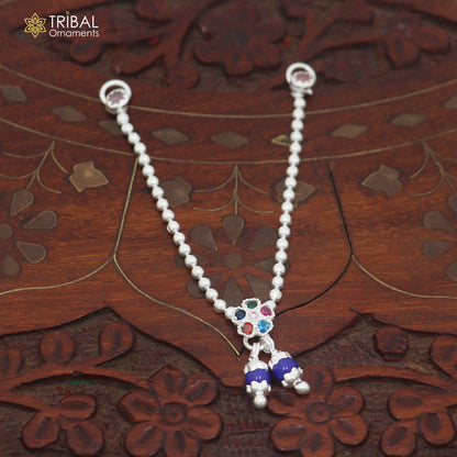 925 sterling silver beaded chain necklace for Lord Krishna Laddu Gopala jewelry set885