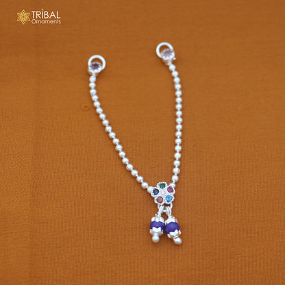 925 sterling silver beaded chain necklace for Lord Krishna Laddu Gopala jewelry set885