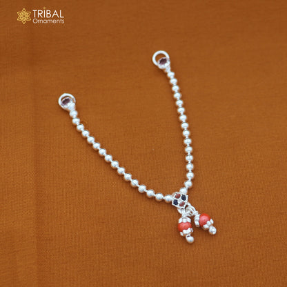 925 sterling silver beaded chain necklace for Lord Krishna Laddu Gopala jewelry set886