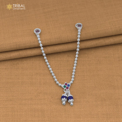 925 sterling silver beaded chain necklace for Lord Krishna Laddu Gopala jewelry set887