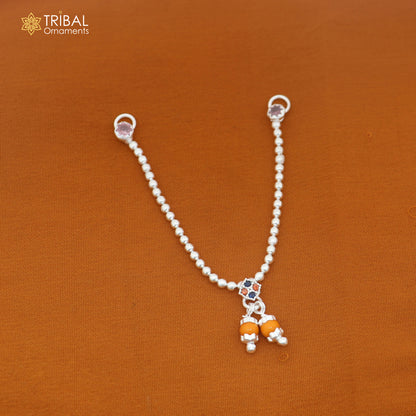 925 sterling silver beaded chain necklace for Lord Krishna Laddu Gopala jewelry set890