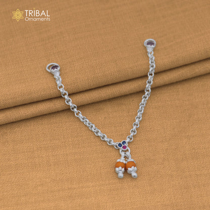 925 sterling silver link chain necklace for Lord Krishna Laddu Gopala jewelry set891