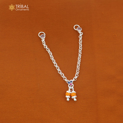 925 sterling silver link chain necklace for Lord Krishna Laddu Gopala jewelry set891