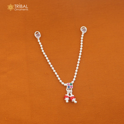925 sterling silver beaded chain necklace for Lord Krishna Laddu Gopala jewelry set892