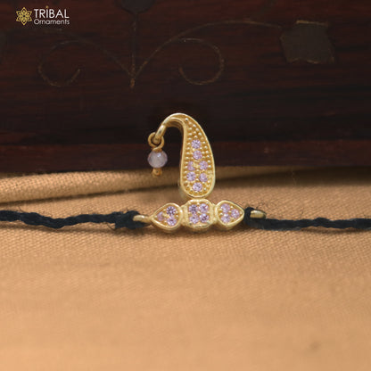 925 sterling silver light pink stone kalangi for safa for idols or god statues gold polished jewelry set906