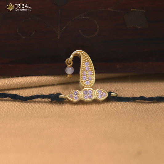 925 sterling silver light pink stone kalangi for safa for idols or god statues gold polished jewelry set906