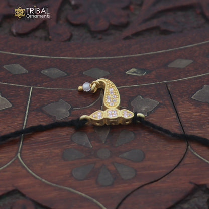 925 sterling silver light pink stone kalangi for safa for idols or god statues gold polished jewelry set906
