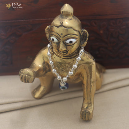 925 sterling silver beaded chain evil eye necklace for Lord Krishna Laddu Gopala jewelry set909