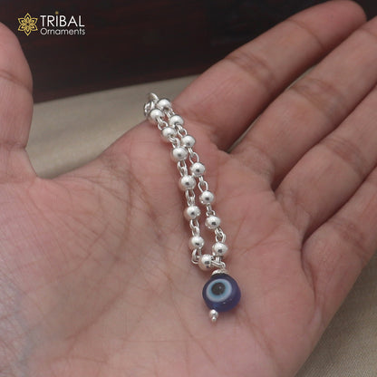 925 sterling silver beaded chain evil eye necklace for Lord Krishna Laddu Gopala jewelry set909
