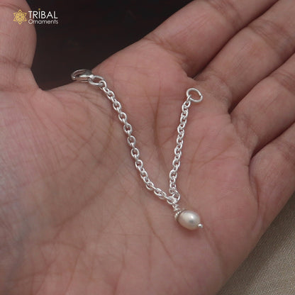 925 sterling silver link chain pearl beads necklace for Lord Krishna Laddu Gopala jewelry set910