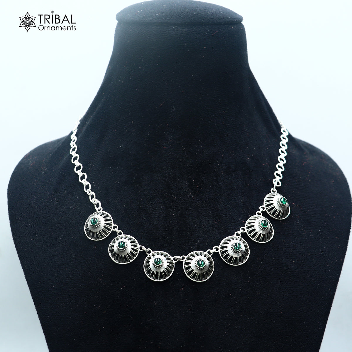 925 sterling silver traditional fit neck stone choker necklace best belly dance jewelry set920