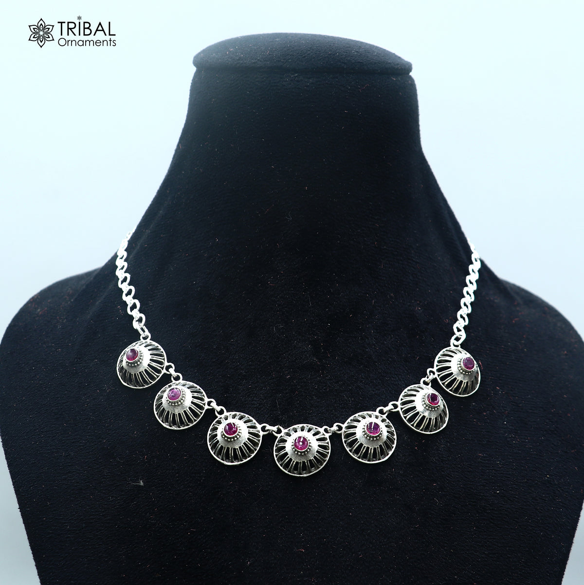925 sterling silver traditional fit neck stone choker necklace best belly dance jewelry set921