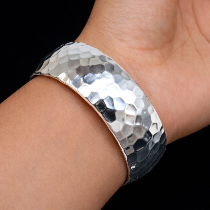 925 sterling silver adjustable gorgeous shiny bright Spotted design bangle cuff kada cuff28