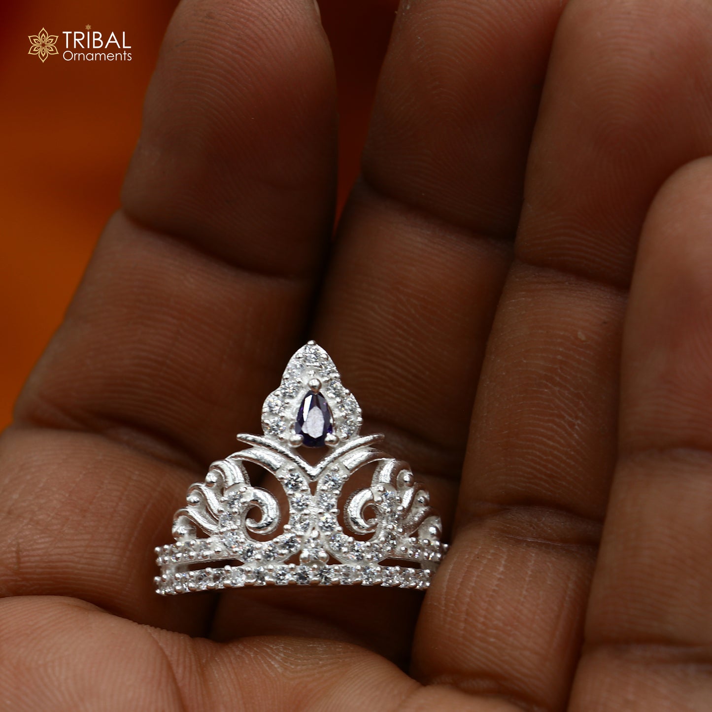 925 sterling silver handmade lord baby Krishna Mukut, amazing Laddu Gopala, crawling Krishna crown head jewelry Sm25