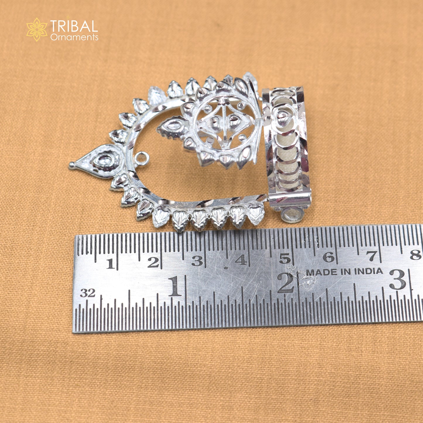 925 sterling silver vintage design krishan Mukut amazing goddess crown home temple art sm63