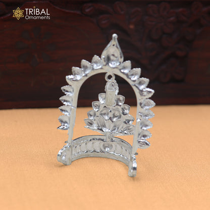 925 sterling silver vintage design krishan Mukut amazing goddess crown home temple art sm63