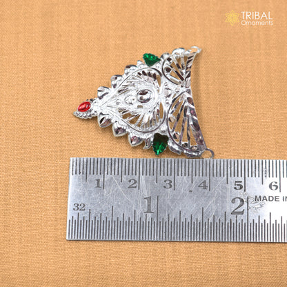925 sterling silver vintage design krishan Mukut amazing goddess crown home temple art sm65