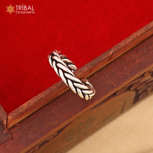 925 sterling silver wheat design stylish ring unisex Jewelry sr790