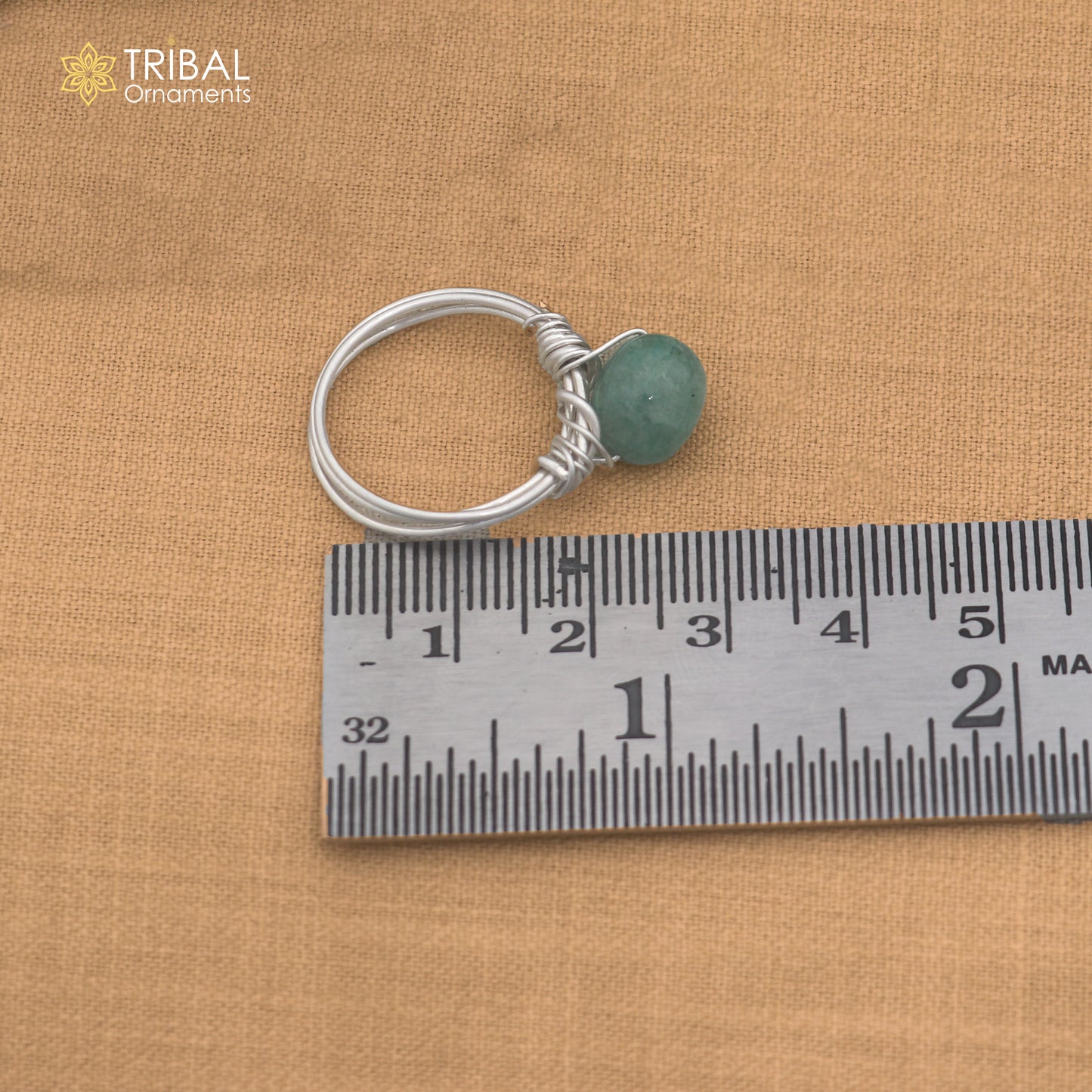 925 Sterling silver quartz stone wire style ring unisex jewelry sr834