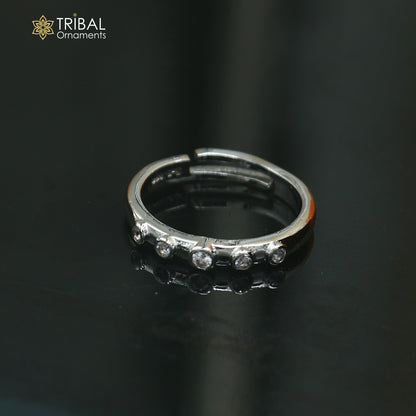 925 sterling silver stylish design cz stone ring sr844