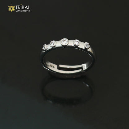 925 sterling silver stylish design cz stone ring sr844