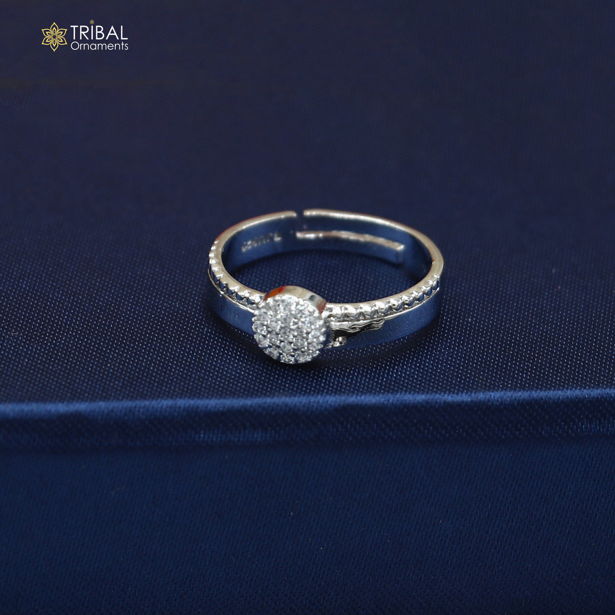 925 sterling silver stylish design cz stone ring sr845