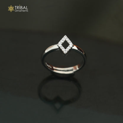 925 sterling silver stylish design cz stone ring sr851