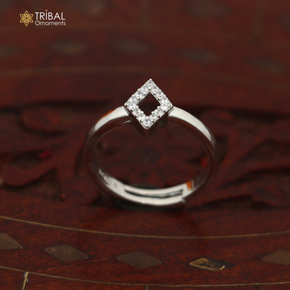 925 sterling silver stylish design cz stone ring sr851