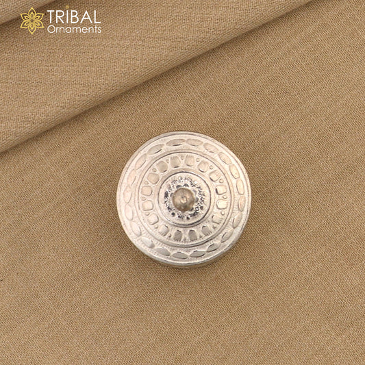 925 silver handmade gorgeous small idol's Prasad box, trinket box, masala/ spices  box stb854